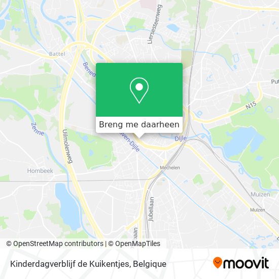 Kinderdagverblijf de Kuikentjes kaart
