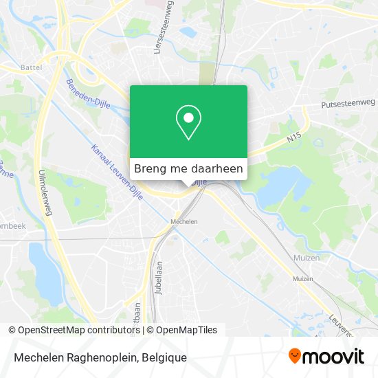 Mechelen Raghenoplein kaart