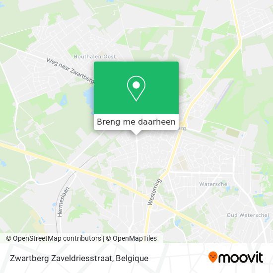 Zwartberg Zaveldriesstraat kaart