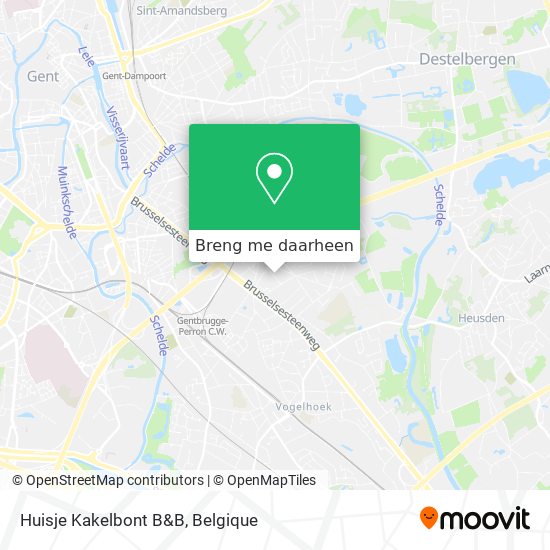 Huisje Kakelbont B&B kaart