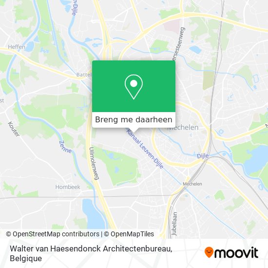 Walter van Haesendonck Architectenbureau kaart