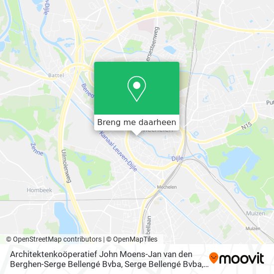 Architektenkoöperatief John Moens-Jan van den Berghen-Serge Bellengé Bvba, Serge Bellengé Bvba kaart