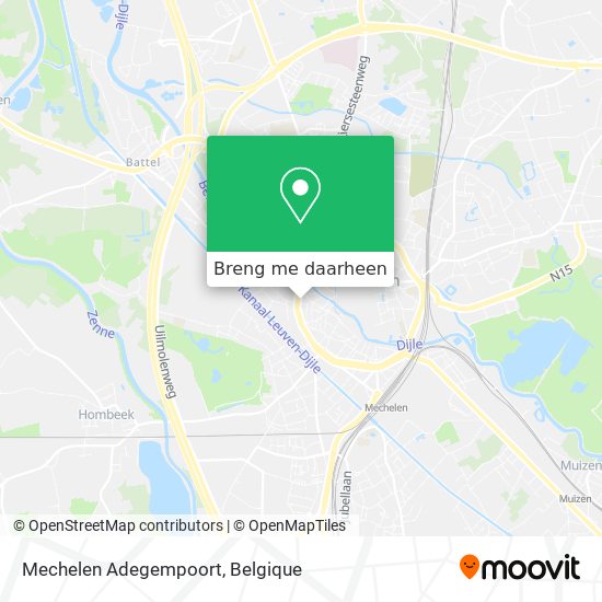 Mechelen Adegempoort kaart