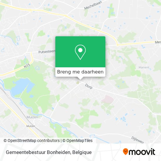 Gemeentebestuur Bonheiden kaart