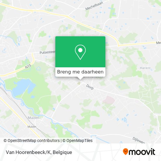 Van Hoorenbeeck/K kaart