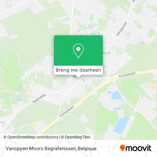 Vanoppen-Moors Begrafenissen kaart