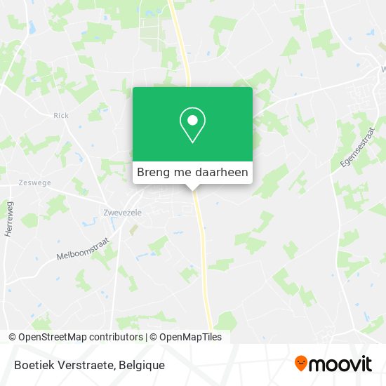 Boetiek Verstraete kaart