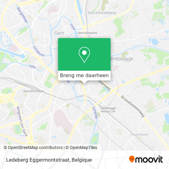 Ledeberg Eggermontstraat kaart