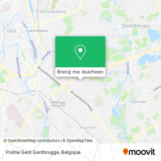 Politie Gent Gentbrugge kaart