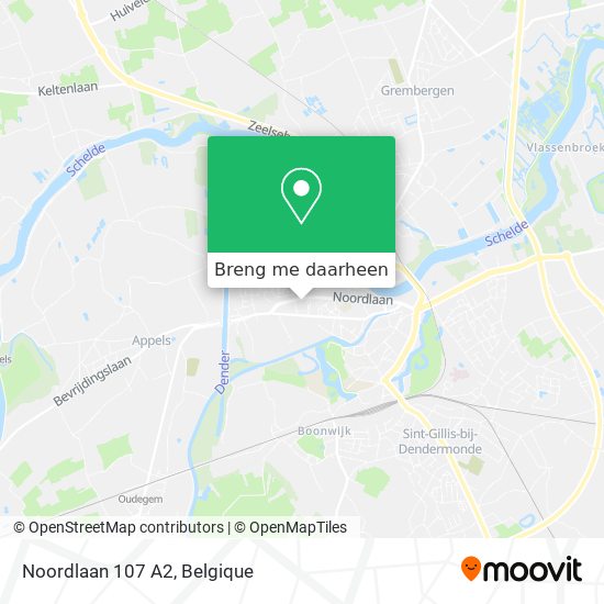 Noordlaan 107 A2 kaart