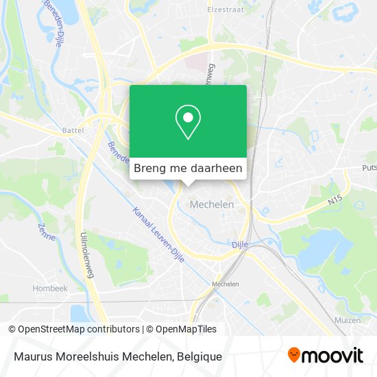 Maurus Moreelshuis Mechelen kaart
