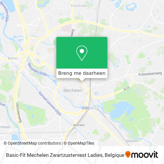 Basic-Fit Mechelen Zwartzustervest Ladies kaart