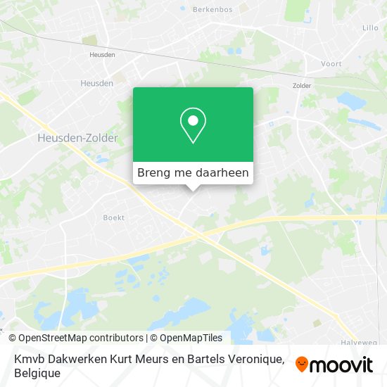 Kmvb Dakwerken Kurt Meurs en Bartels Veronique kaart