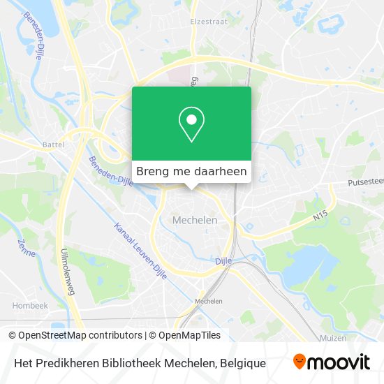 Het Predikheren Bibliotheek Mechelen kaart
