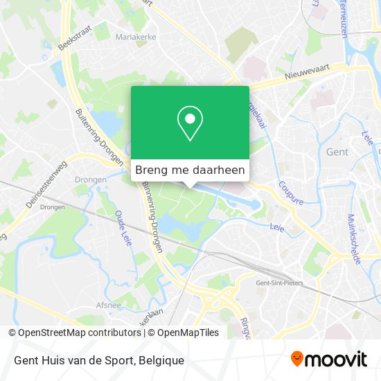 Gent Huis van de Sport kaart