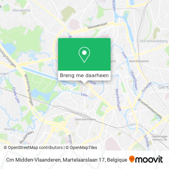 Cm Midden-Vlaanderen, Martelaarslaan 17 kaart