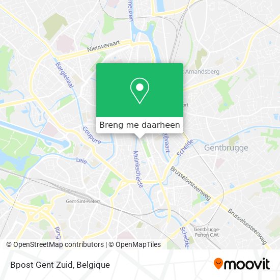 Bpost Gent Zuid kaart