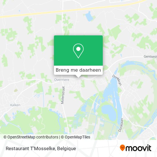 Restaurant T'Mosselke kaart