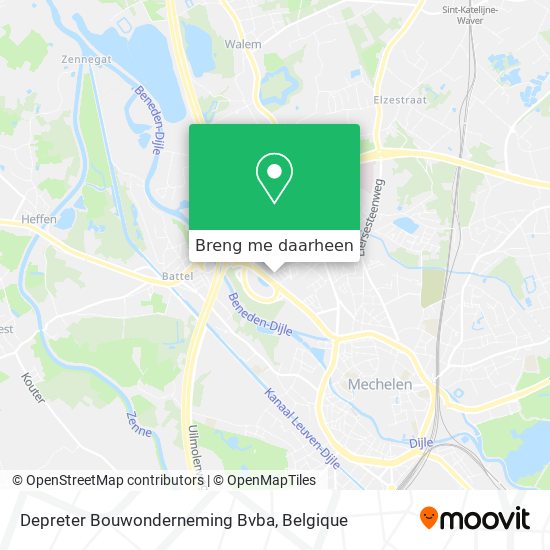 Depreter Bouwonderneming Bvba kaart