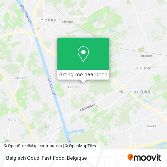 Belgisch Goud, Fast Food kaart