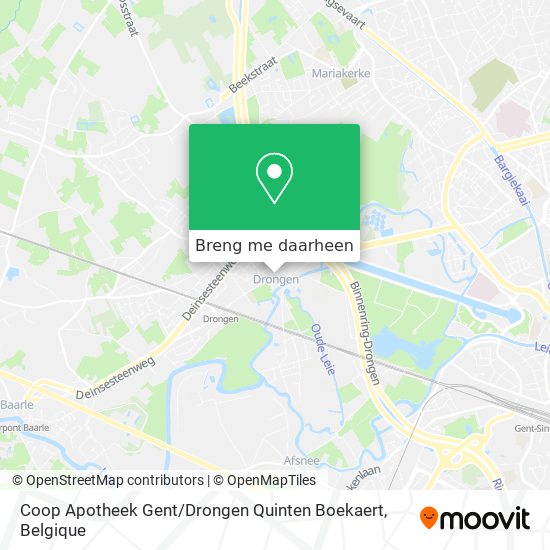 Coop Apotheek Gent / Drongen Quinten Boekaert kaart
