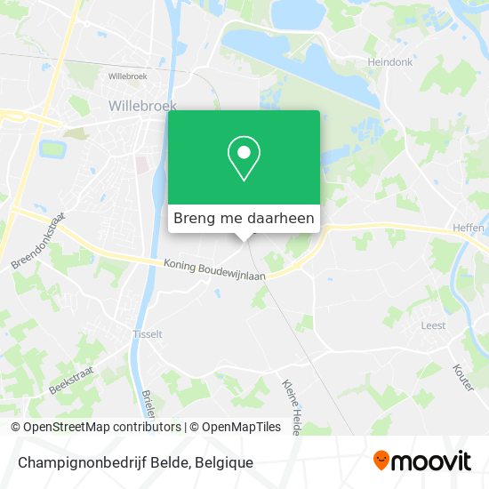Champignonbedrijf Belde kaart
