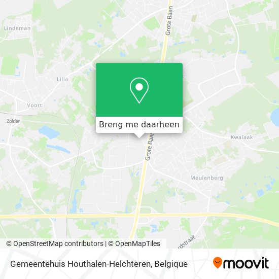 Gemeentehuis Houthalen-Helchteren kaart