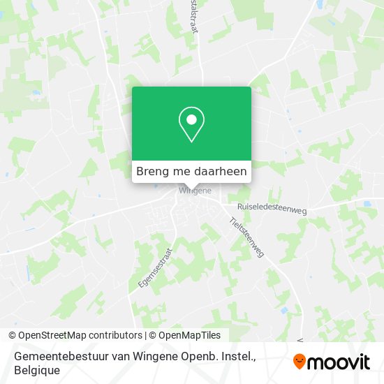 Gemeentebestuur van Wingene Openb. Instel. kaart