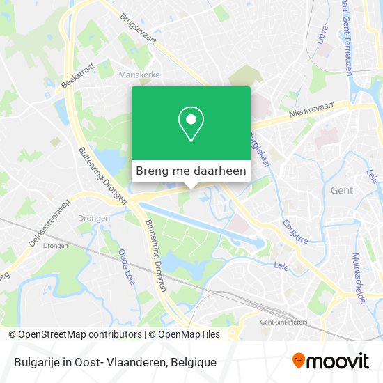 Bulgarije in Oost- Vlaanderen kaart