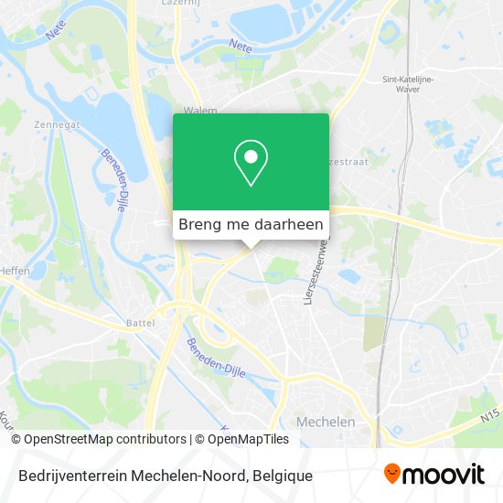 Bedrijventerrein Mechelen-Noord kaart