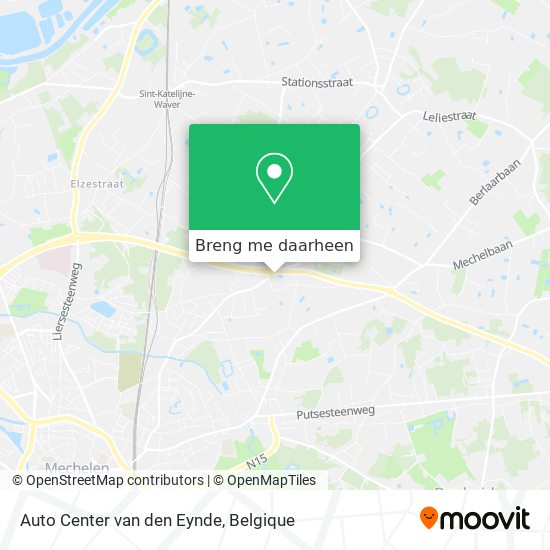 Auto Center van den Eynde kaart