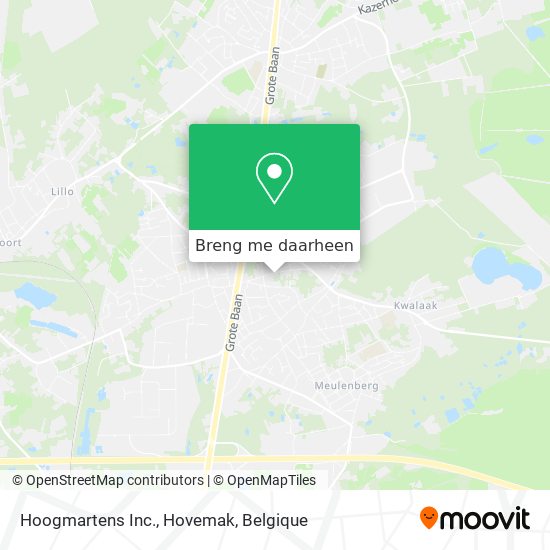 Hoogmartens Inc., Hovemak kaart