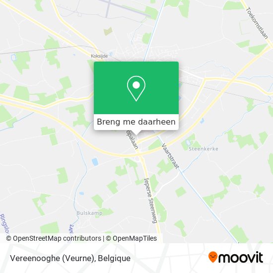 Vereenooghe (Veurne) kaart