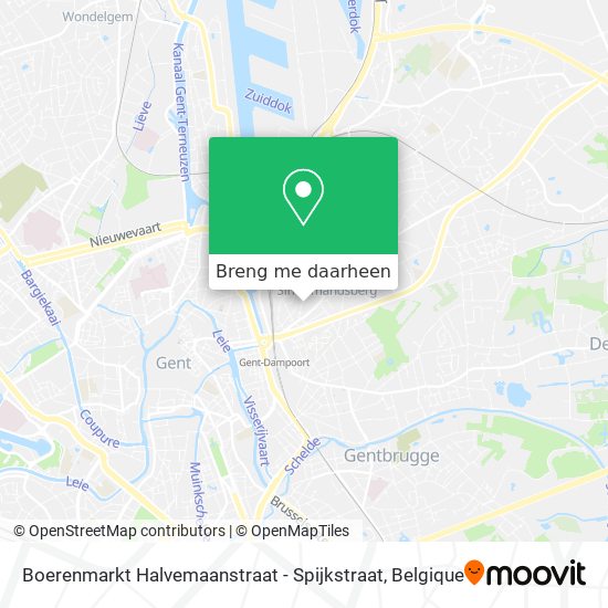 Boerenmarkt Halvemaanstraat - Spijkstraat kaart