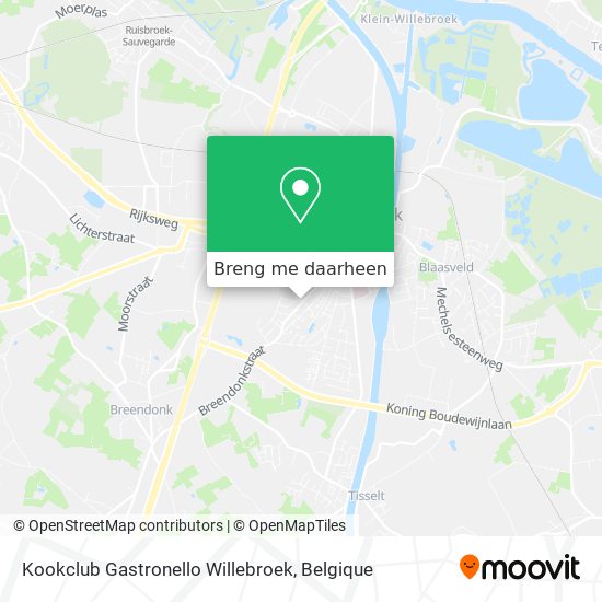 Kookclub Gastronello Willebroek kaart