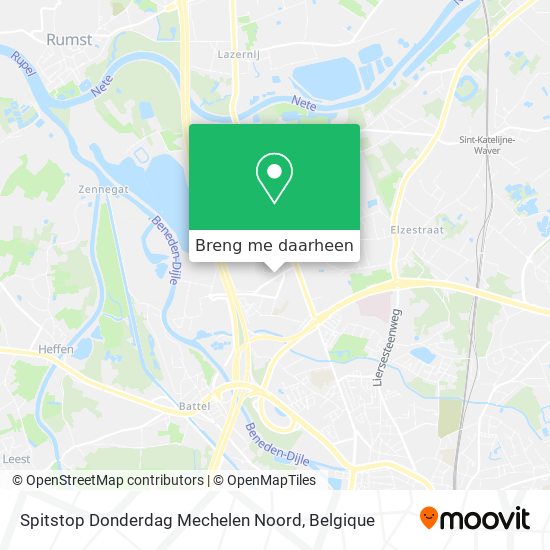 Spitstop Donderdag Mechelen Noord kaart