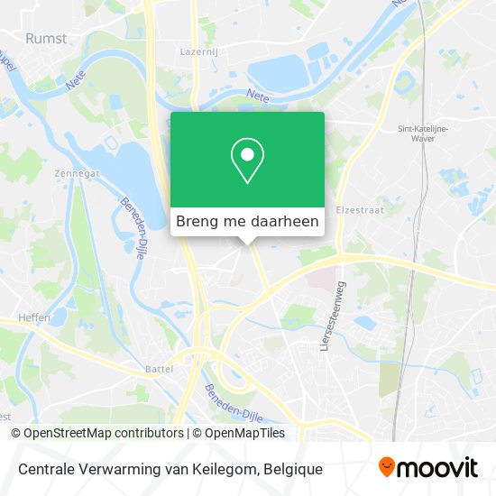 Centrale Verwarming van Keilegom kaart