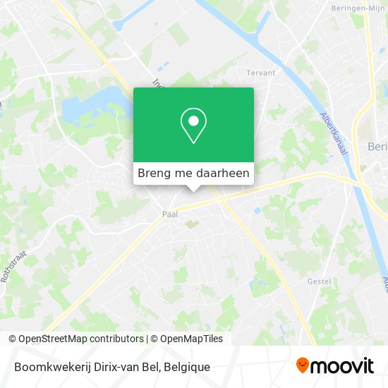 Boomkwekerij Dirix-van Bel kaart