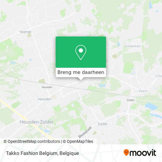 Takko Fashion Belgium kaart