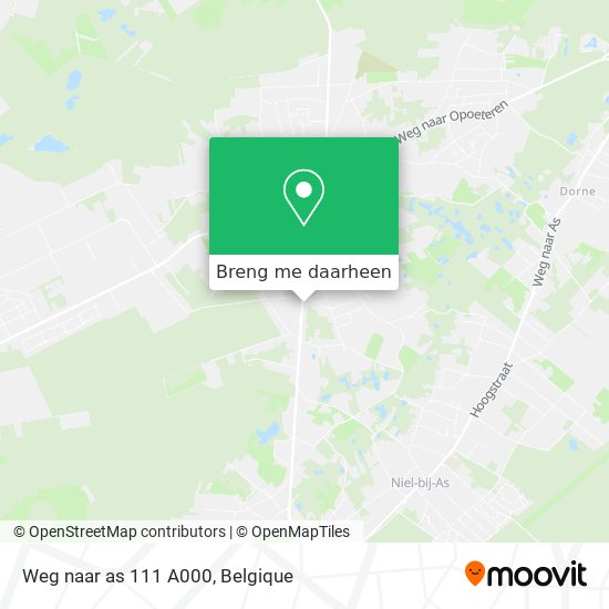 Weg naar as 111 A000 kaart