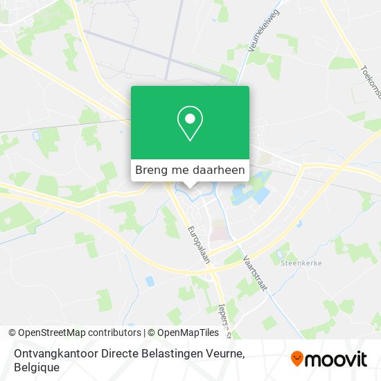 Ontvangkantoor Directe Belastingen Veurne kaart