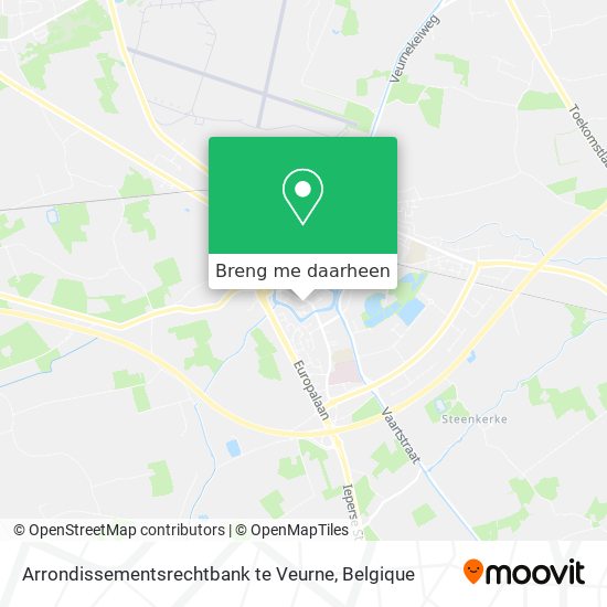 Arrondissementsrechtbank te Veurne kaart