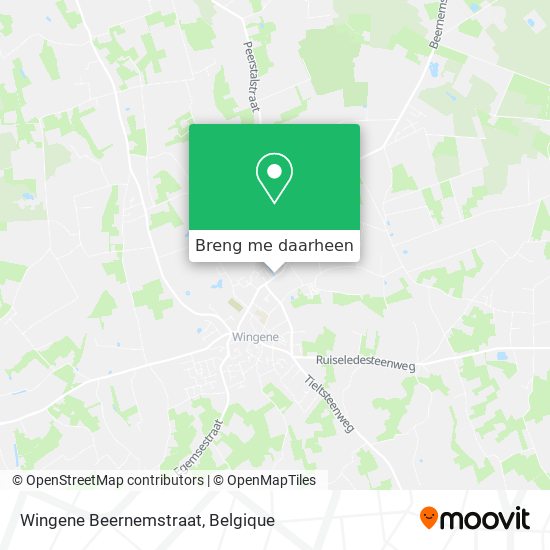 Wingene Beernemstraat kaart