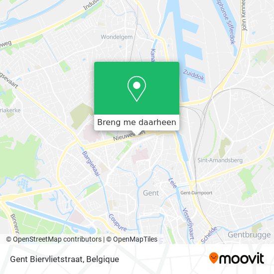 Gent Biervlietstraat kaart