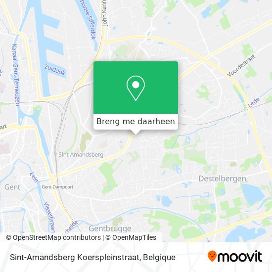 Sint-Amandsberg Koerspleinstraat kaart