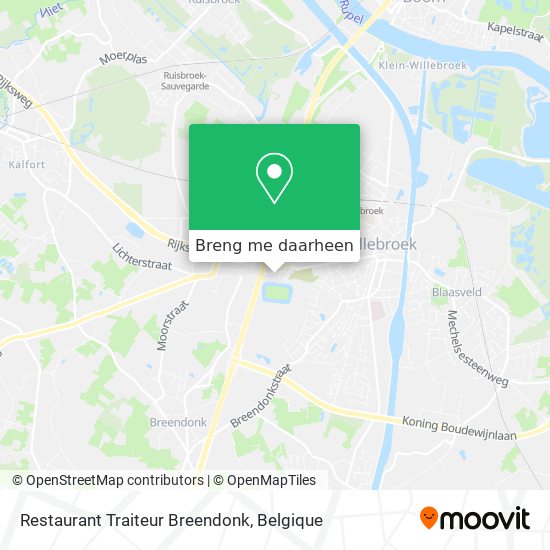 Restaurant Traiteur Breendonk kaart