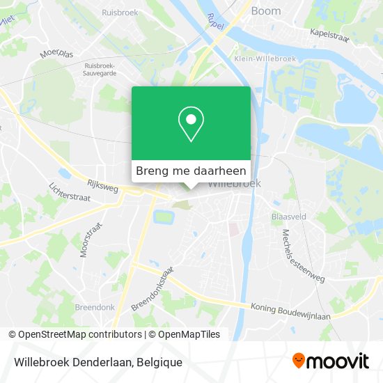 Willebroek Denderlaan kaart