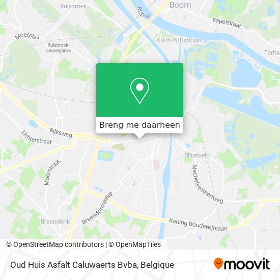 Oud Huis Asfalt Caluwaerts Bvba kaart
