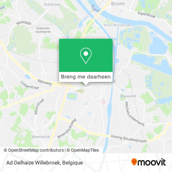 Ad Delhaize Willebroek kaart