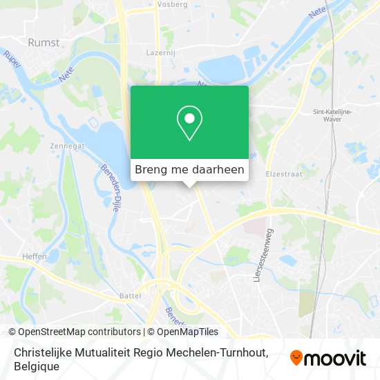 Christelijke Mutualiteit Regio Mechelen-Turnhout kaart